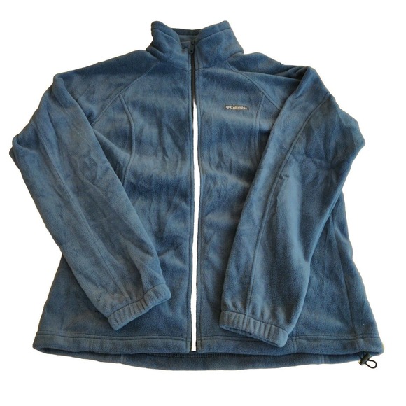 Columbia Men´s Fleece Jacket Blue Full Zip Collared Size L